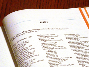 A book index