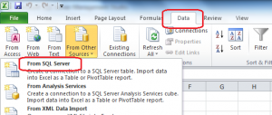 Using Excel to query the data
